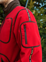 HARKILA Kamko Regal Fleece Jacket - Mens Reversible Windstopper - Red / Brown