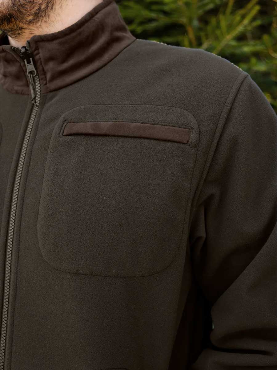 HARKILA Kamko Regal Fleece Jacket - Mens Reversible Windstopper - Red / Brown