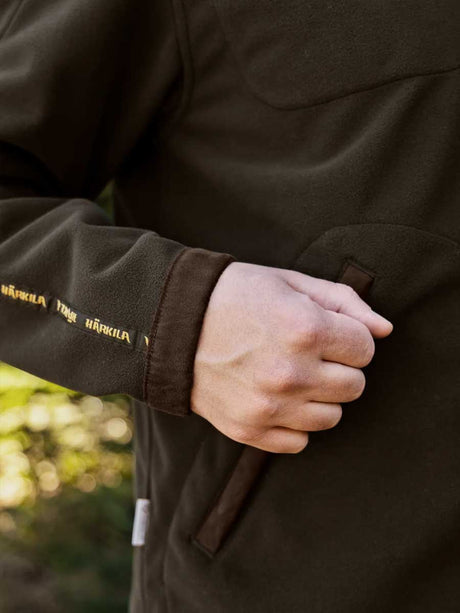 HARKILA Kamko Regal Fleece Jacket - Mens Reversible Windstopper - Red / Brown