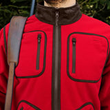 HARKILA Kamko Regal Fleece Jacket - Mens Reversible Windstopper - Red / Brown
