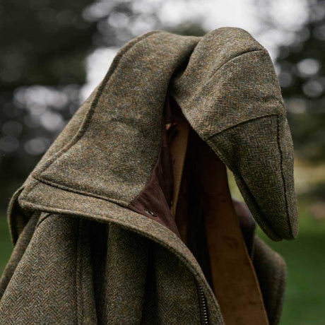 HARKILA Kenmore Flat Cap - Men's - Forest Green Herringbone