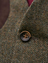 HARKILA Kenmore Shooting Waistcoat - Mens -  Forest Green Herringbone