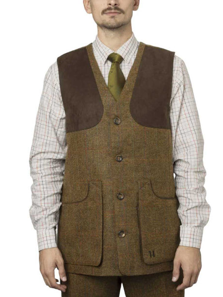 HARKILA Kenmore Shooting Waistcoat - Mens - Terragon Brown