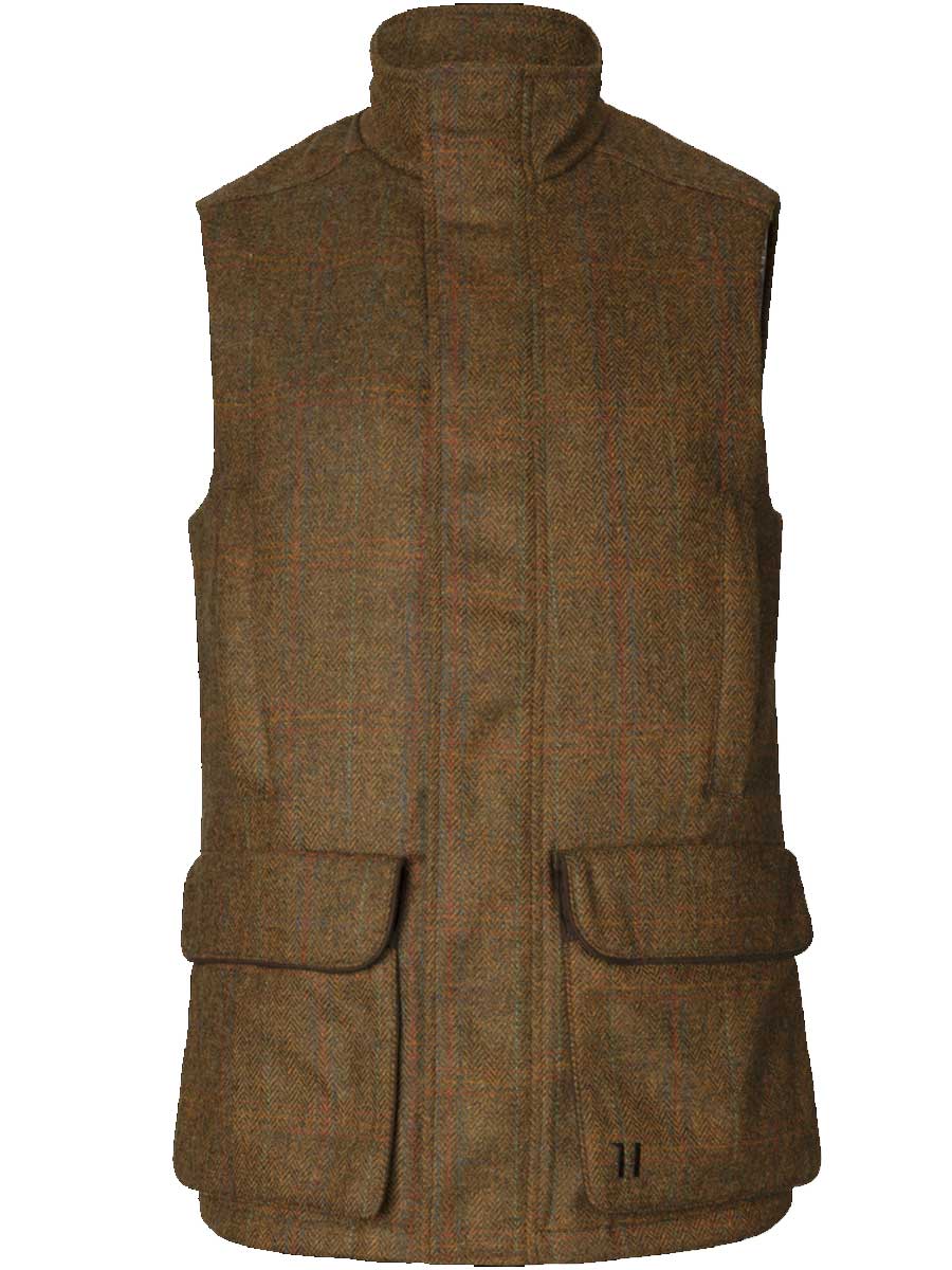 HARKILA Kenmore Shooting Zip Waistcoat - Mens - Terragon Brown