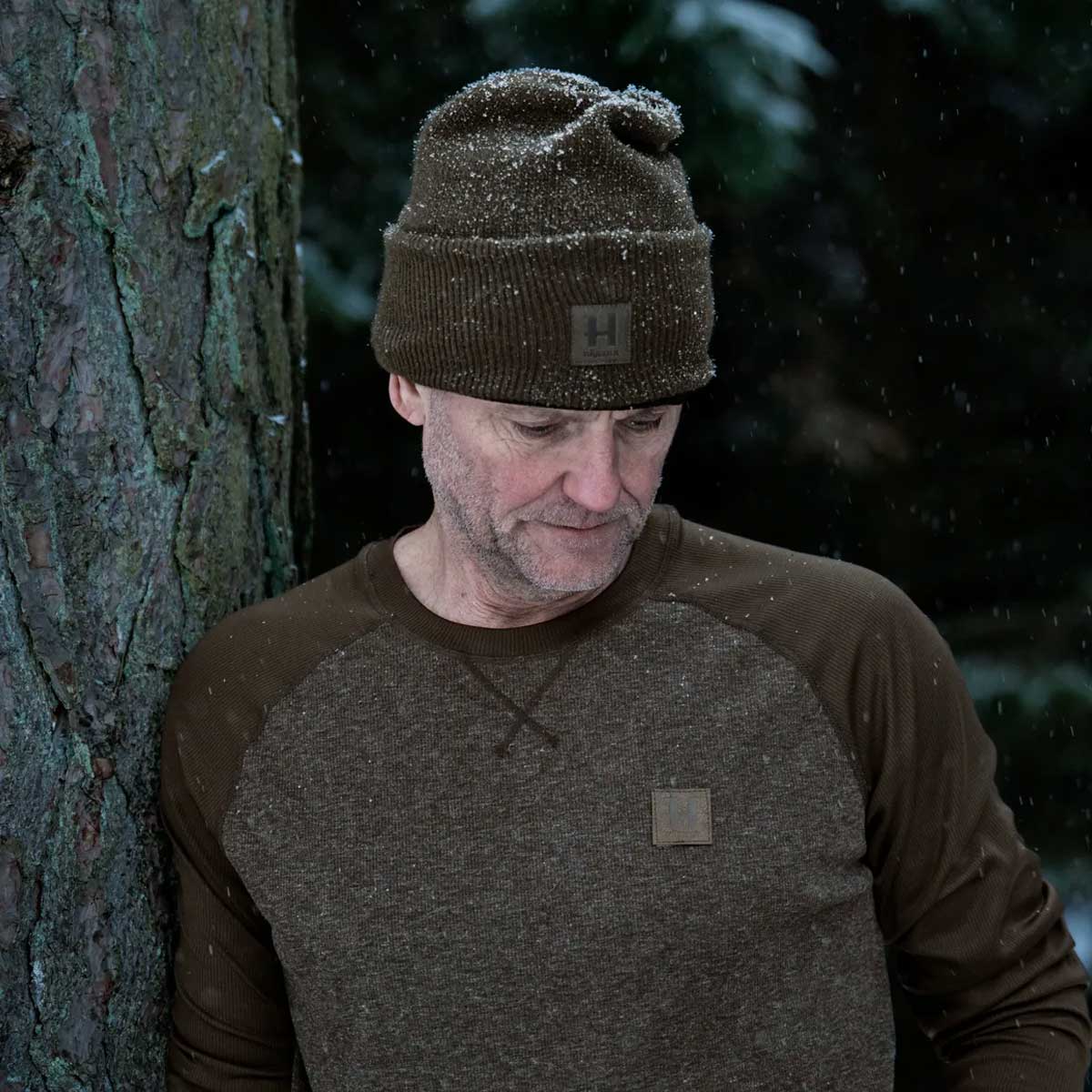 HARKILA Kodiak CleverWool Long Sleeved T-Shirt - Mens - Dark Hunting Green