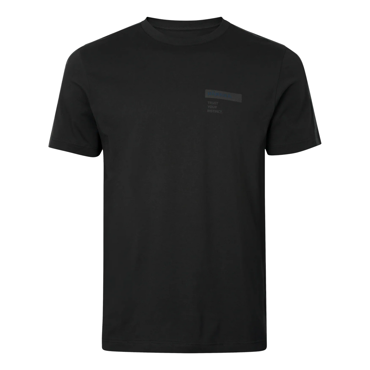 HARKILA Logo Band T-Shirt - Mens - Anthracite / Sea Blue