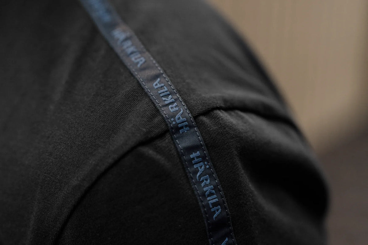 HARKILA Logo Band T-Shirt - Mens - Anthracite / Sea Blue