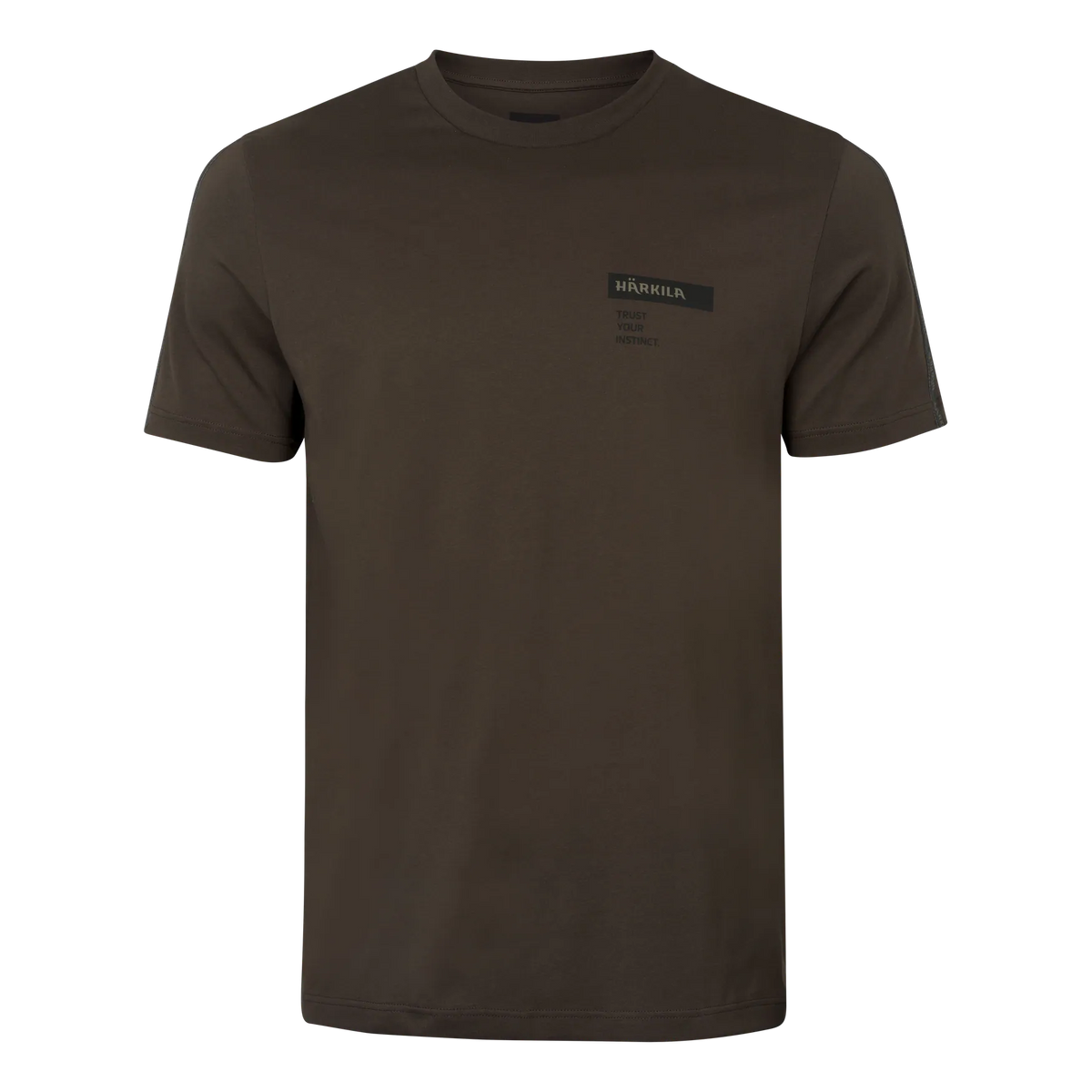 HARKILA Logo Band T-Shirt - Mens - Shadow Brown / Tarmac