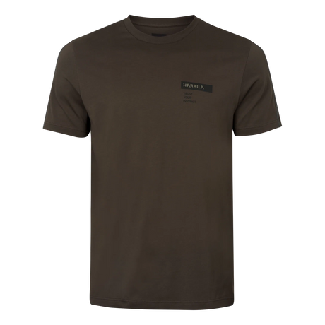 HARKILA Logo Band T-Shirt - Mens - Shadow Brown / Tarmac