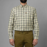 HARKILA Milford Shirt - Mens Fine Twill Cotton - Beech Green Check