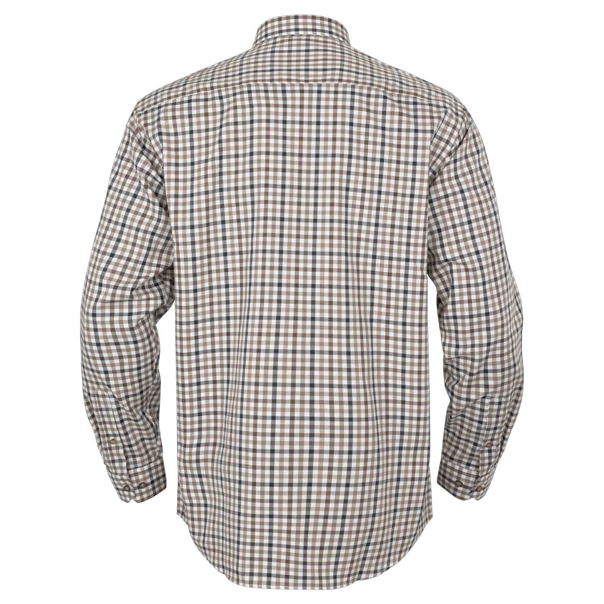 HARKILA Milford Shirt - Mens Fine Twill Cotton - Blue / Beige Check
