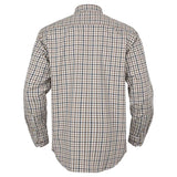 HARKILA Milford Shirt - Mens Fine Twill Cotton - Blue / Beige Check