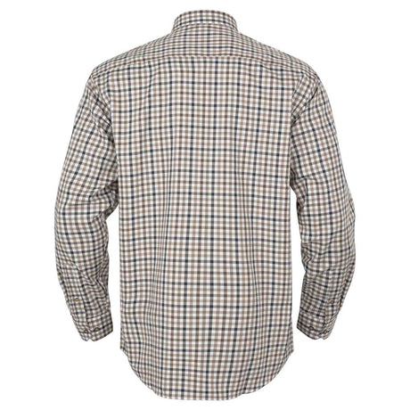 HARKILA Milford Shirt - Mens Fine Twill Cotton - Blue / Beige Check