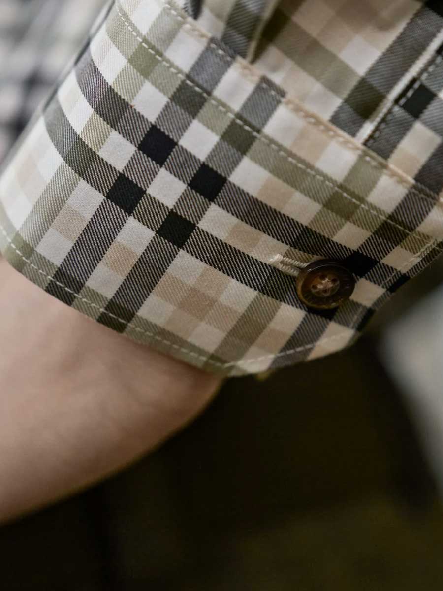 HARKILA Milford Shirt - Mens Fine Twill Cotton - Rosin / Deep Well
