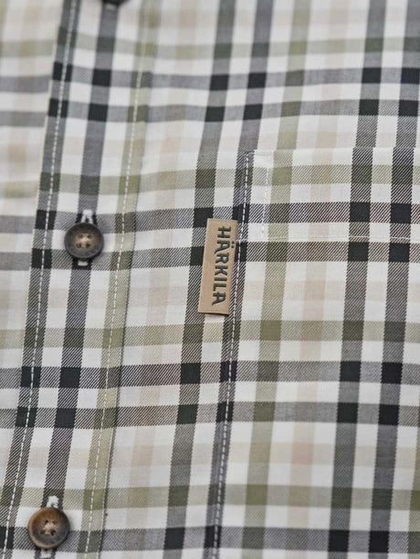 HARKILA Milford Shirt - Mens Fine Twill Cotton - Rosin / Deep Well