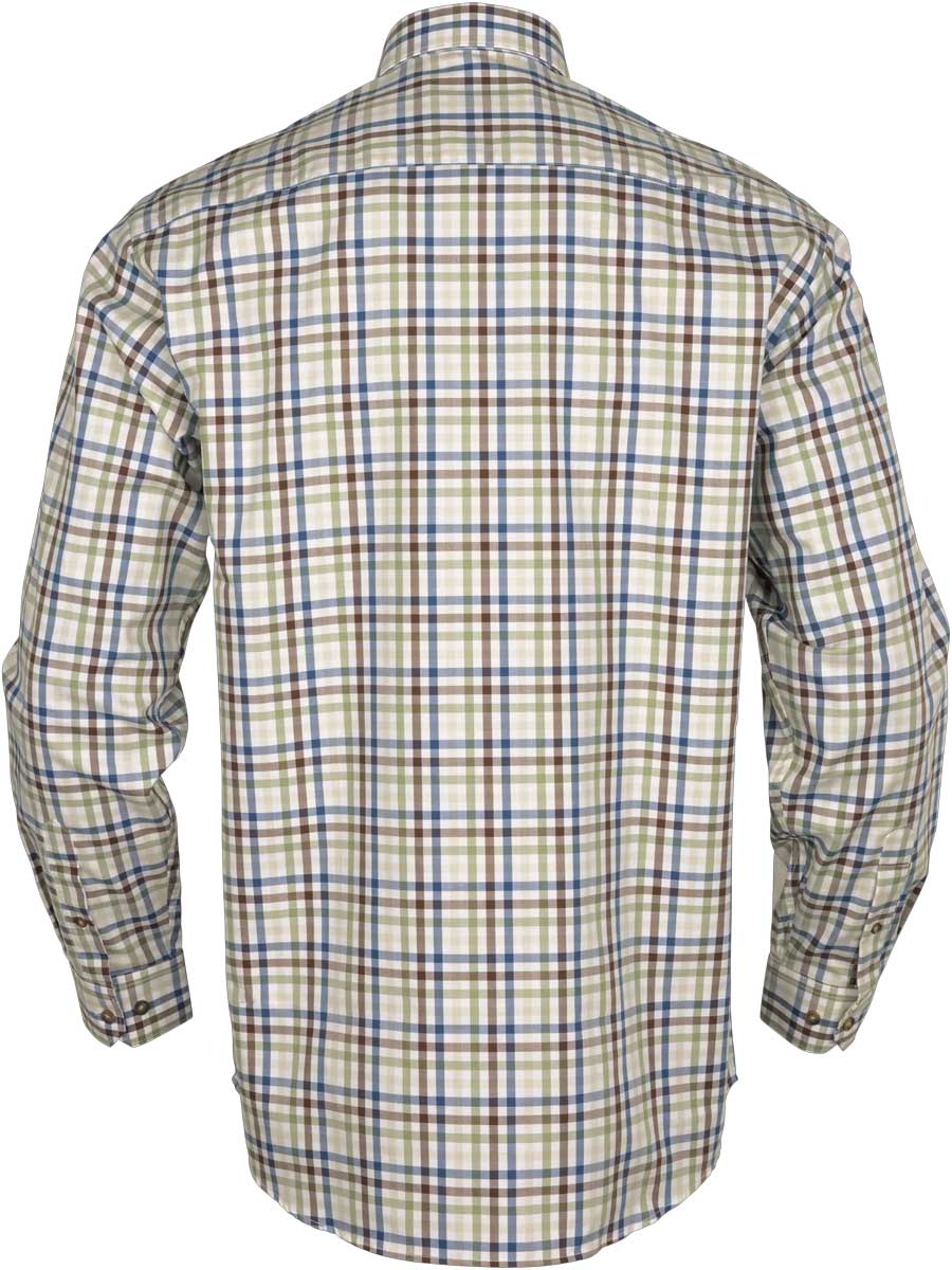 HARKILA Milford Shirt - Mens Fine Twill Cotton - Sea Blue