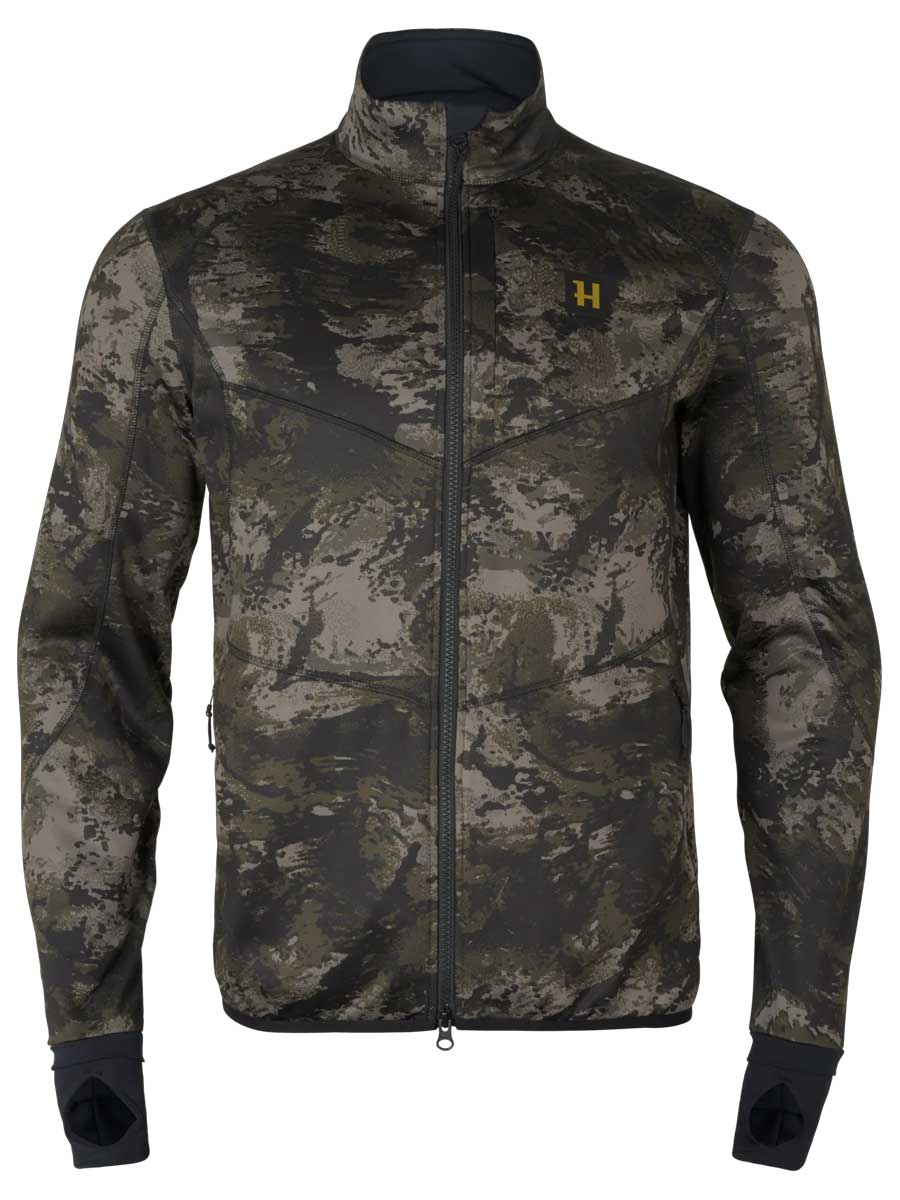 HARKILA NOCTYX Camo Full Zip Fleece - Mens - AXIS MSP Black