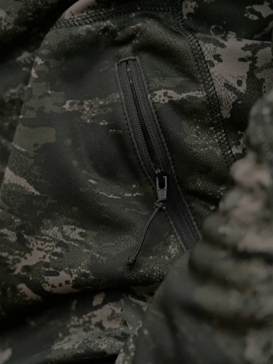 HARKILA NOCTYX Camo Full Zip Fleece - Mens - AXIS MSP Black