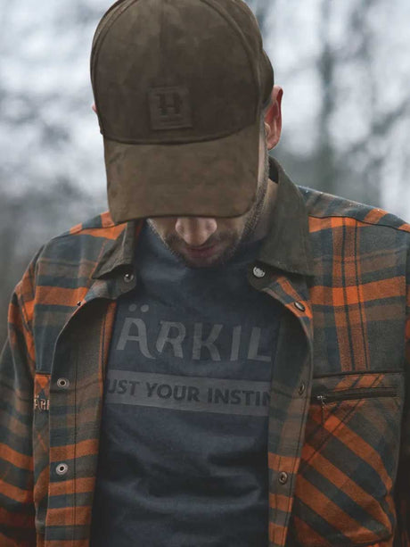 HARKILA Pajala Shirt - Mens Brushed Cotton - Bombay Brown