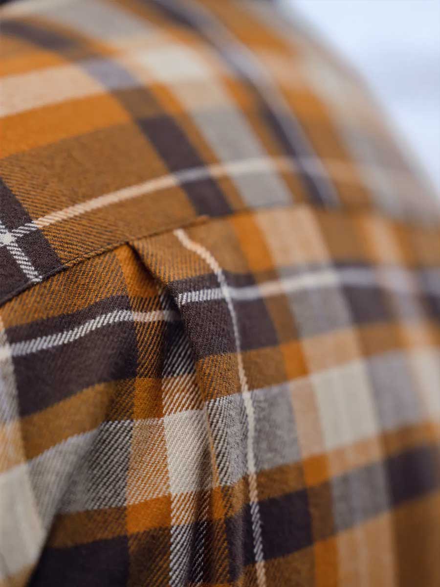 HARKILA Pajala Shirt - Mens Brushed Cotton - Cornstalk Check