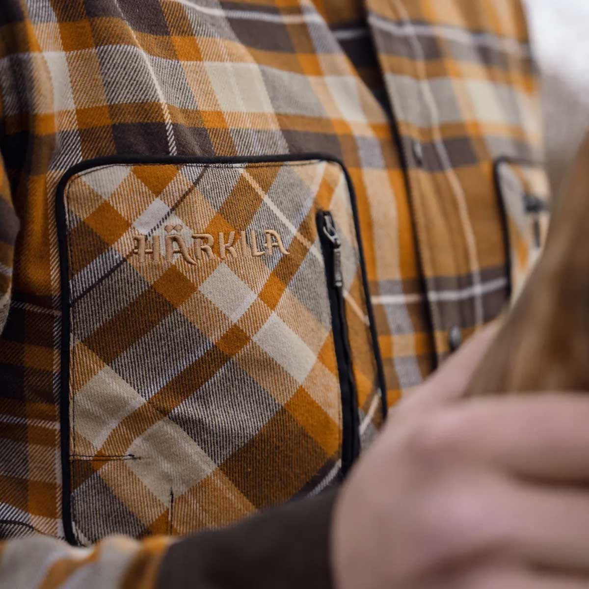 HARKILA Pajala Shirt - Mens Brushed Cotton - Cornstalk Check