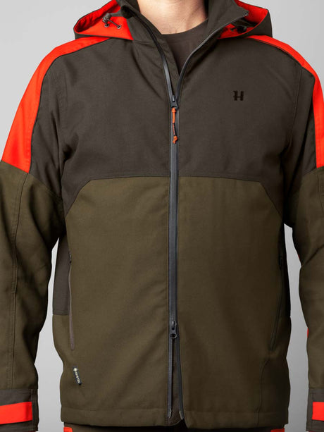 HARKILA Pro Hunter Dog Keeper GTX Jacket - Mens - Willow green & Orange
