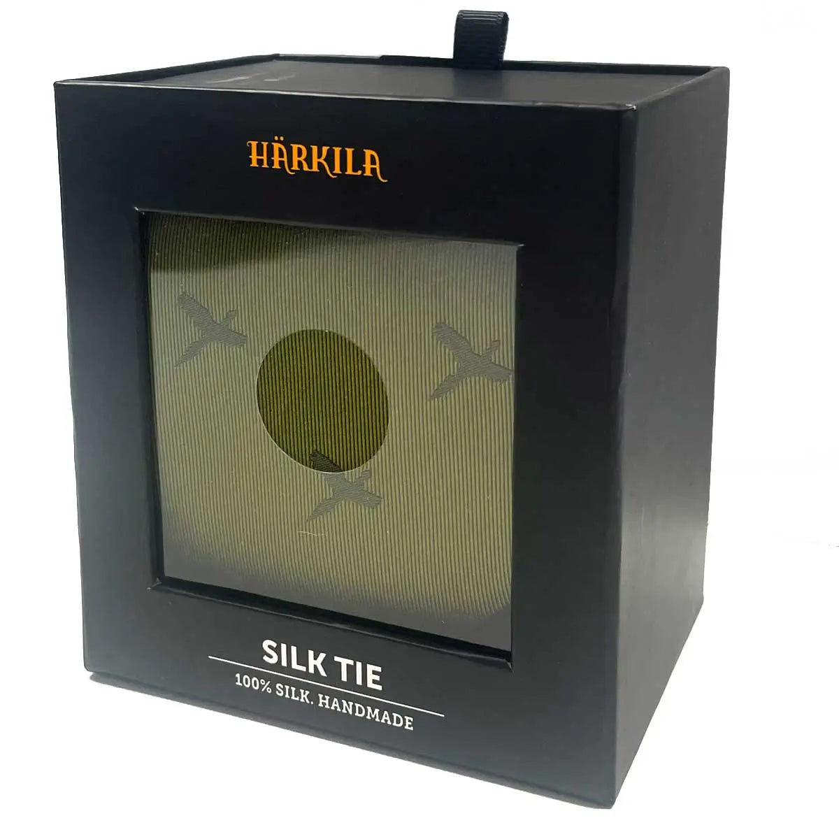 HARKILA Retrieve Pheasant Silk Country Tie - Olive Green Harkila