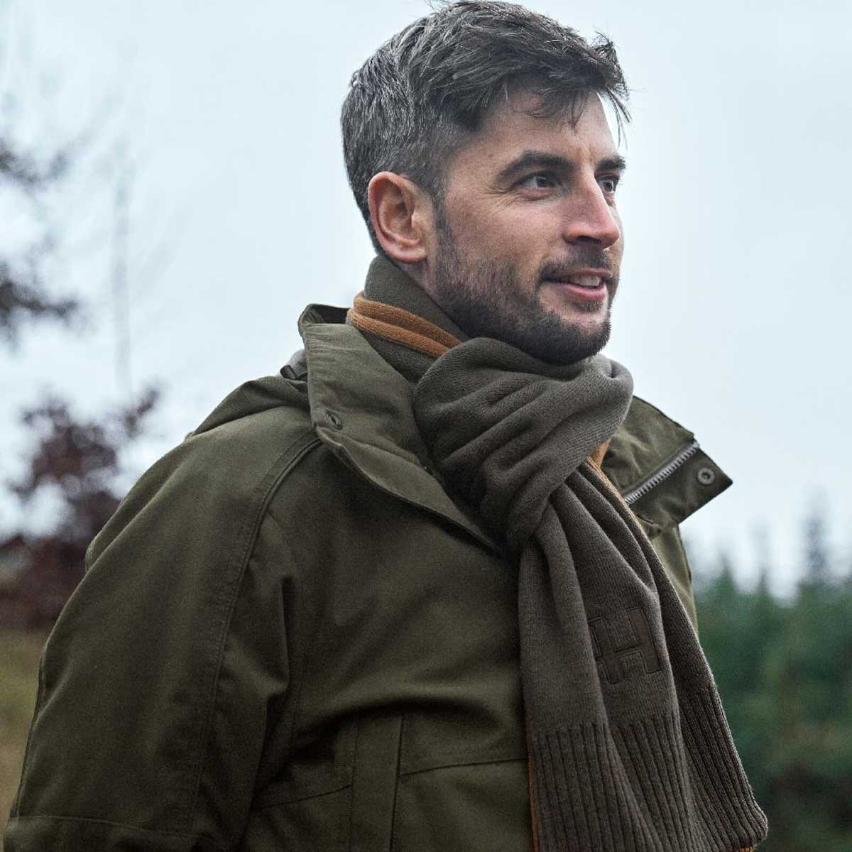 HARKILA Reversible Scarf - Shadow Brown / Rustique Clay