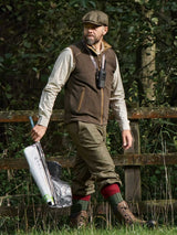 HARKILA Sandhem 200 Fleece Gilet - Mens Polartec - Demitasse Brown