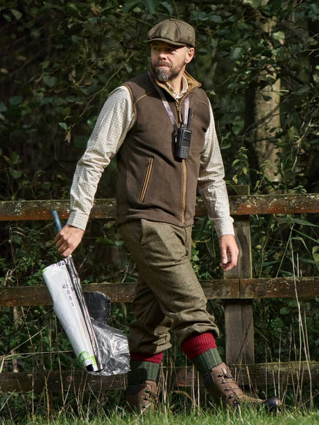 HARKILA Sandhem 200 Fleece Gilet - Mens Polartec - Demitasse Brown