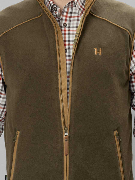 HARKILA Sandhem Fleece Gilet - Mens Polartec - Willow Green