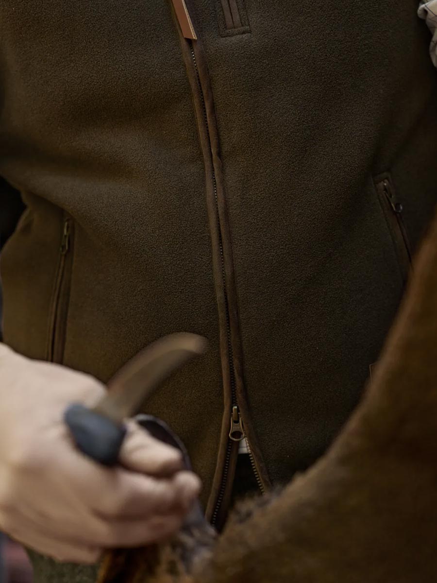 HARKILA Sandhem Sherpa Fleece Waistcoat - Mens - Willow Green