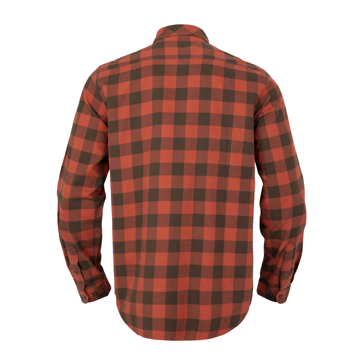 HARKILA Scandinavian Long Sleeve Shirt - Mens - Autumn Orange Check