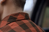 HARKILA Scandinavian Long Sleeve Shirt - Mens - Autumn Orange Check