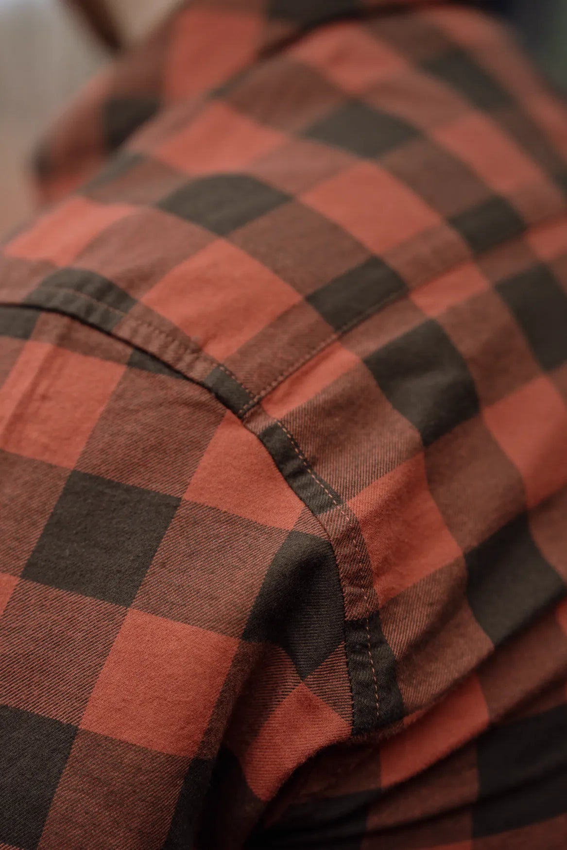 HARKILA Scandinavian Long Sleeve Shirt - Mens - Autumn Orange Check