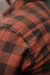 HARKILA Scandinavian Long Sleeve Shirt - Mens - Autumn Orange Check