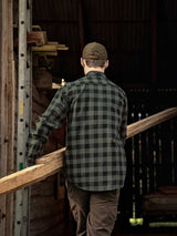 HARKILA Scandinavian Long Sleeve Shirt - Mens - Green Check