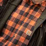 HARKILA Scandinavian Long Sleeve Shirt - Mens - Mandarin Check