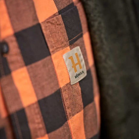 HARKILA Scandinavian Long Sleeve Shirt - Mens - Mandarin Check