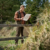 HARKILA Scandinavian Long Sleeve Shirt - Mens - Mandarin Check