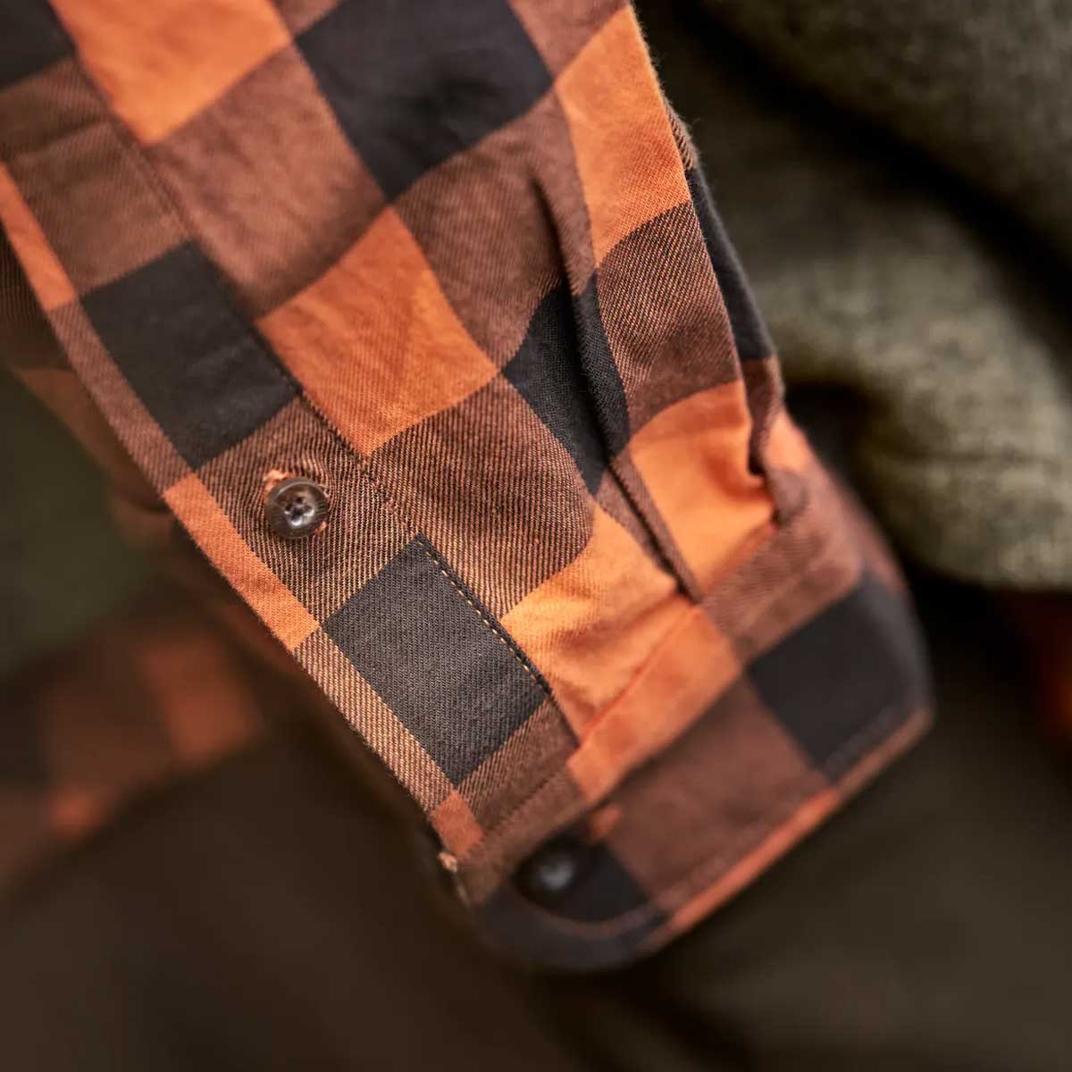 HARKILA Scandinavian Long Sleeve Shirt - Mens - Mandarin Check