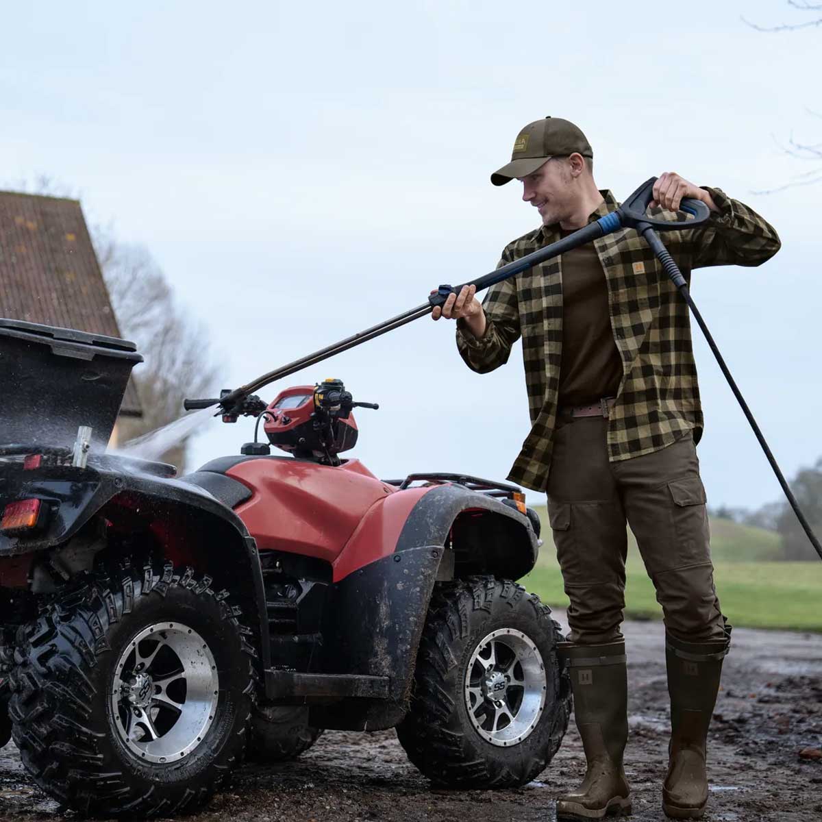 HARKILA Scandinavian Long Sleeve Shirt - Mens - Tarmac Check