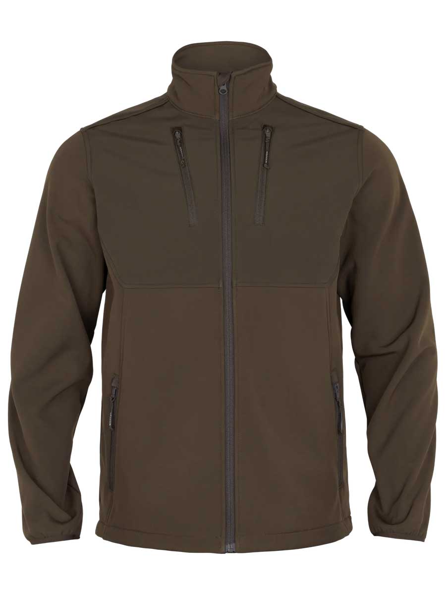 HARKILA Scandinavian Softshell Jacket - Mens - Willow Green / Shadow Brown