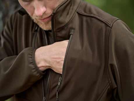 HARKILA Scandinavian Softshell Jacket - Mens - Willow Green / Shadow Brown