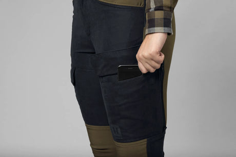HARKILA Scandinavian Trousers - Womens - Willow Green / Deep Well Purple
