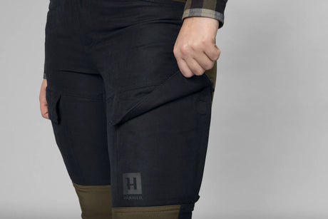 HARKILA Scandinavian Trousers - Womens - Willow Green / Deep Well Purple