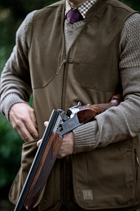HARKILA Skye Shooting Waistcoat - Mens - Willow Green / Shadow Brown