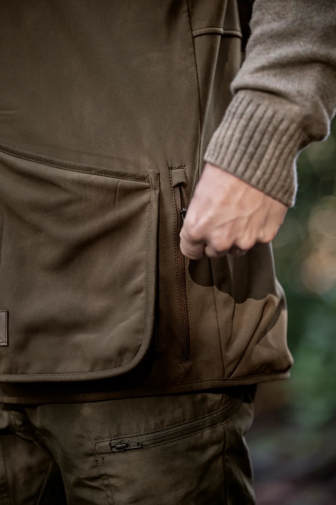 HARKILA Skye Shooting Waistcoat - Mens - Willow Green / Shadow Brown