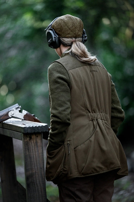 HARKILA Skye Shooting Waistcoat - Womens - Willow Green / Shadow Brown