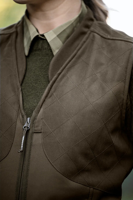 HARKILA Skye Shooting Waistcoat - Womens - Willow Green / Shadow Brown